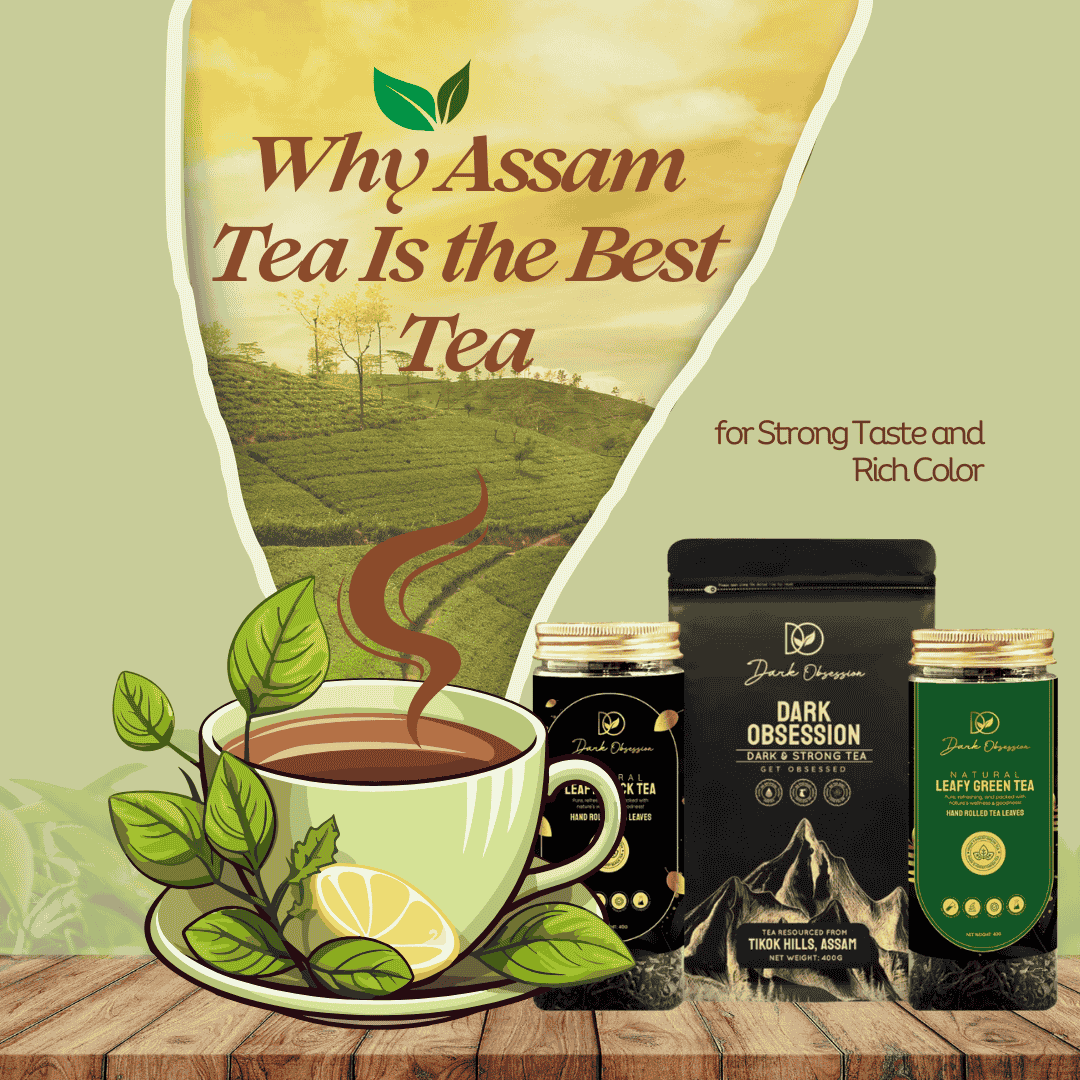 Assam tea leaves with strong flavor and rich color